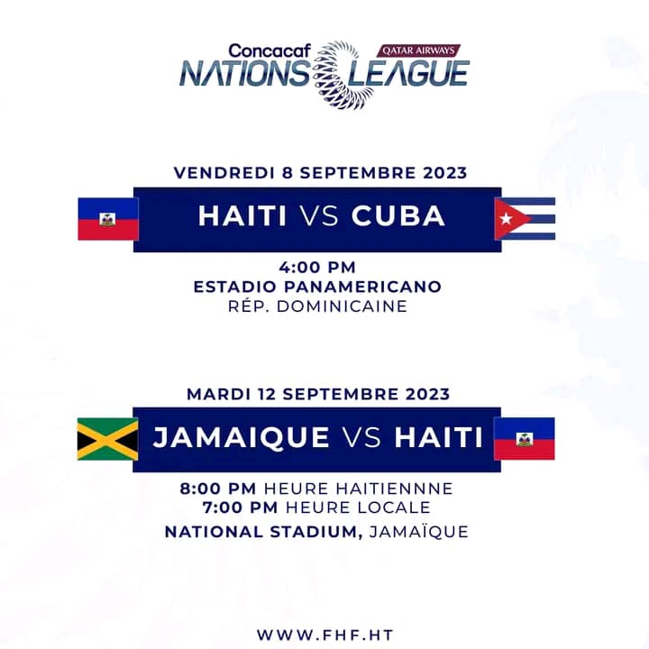 Ligue des nations de la Concacaf, Haïti mobilisé en septembre.