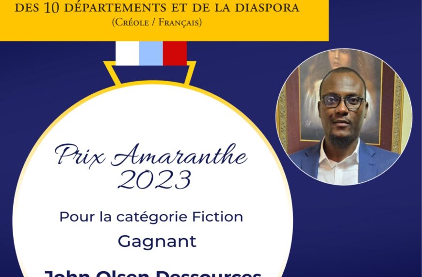 Le PDG de Focus Haïti Media remporte le prix Amaranthe 2023.