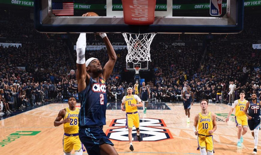 NBA Playoffs : Le Thunder enchaîne face aux Lakers et mène 2-0